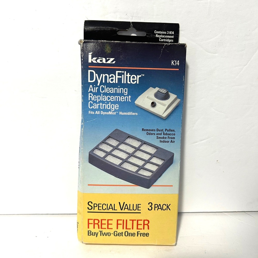 NEW Kaz DynaFilter K14 Humidifier Filter 3 Pack Blue NOS DynaMist Replacement